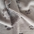 Double-Sided Pet Paw Back Printed Cutting Flanel Fabric